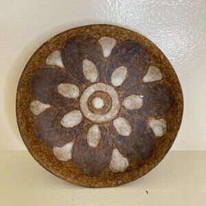 Vintage Ceremics Decor Plate Signed by Artist on the Back 4.8'' Diameter